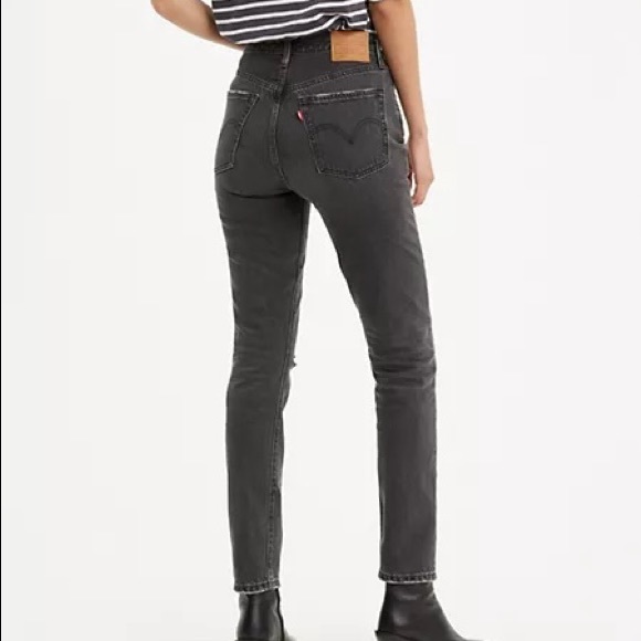 Levi’s 501 Skinny jeans distressed black sz 25 - Picture 1 of 7